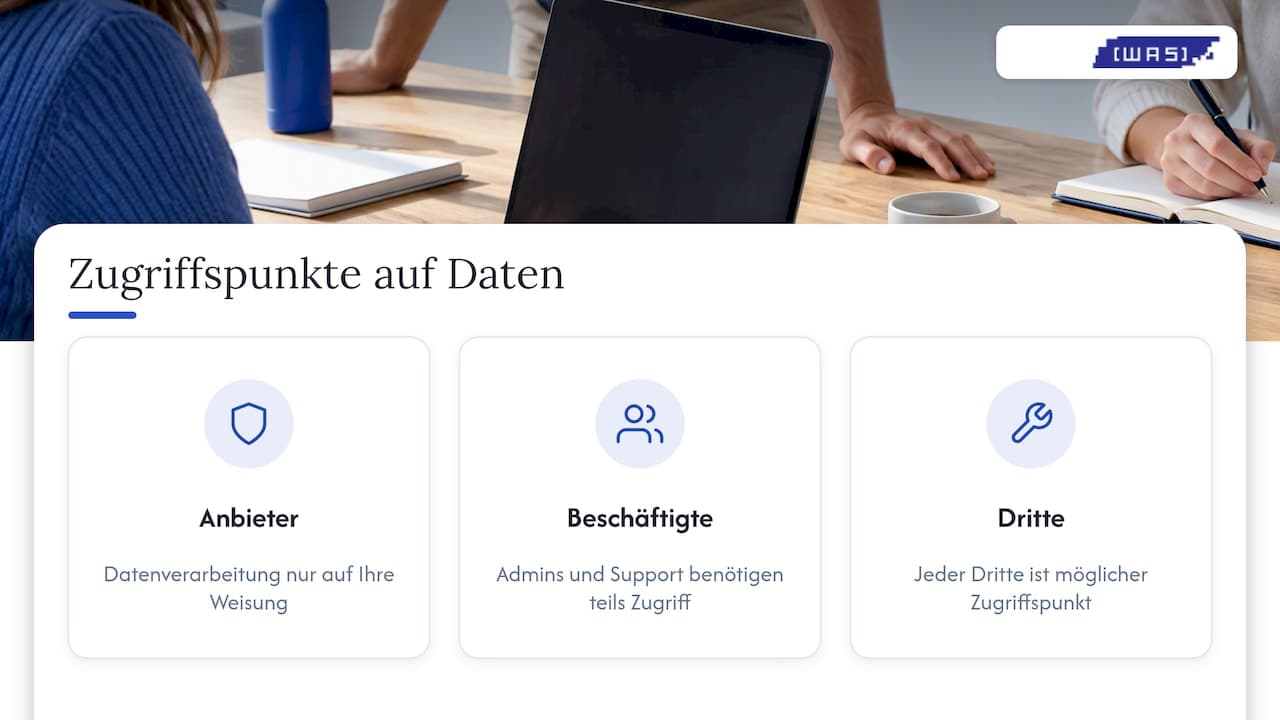 Drei mögliche Zugriffspunkte auf SaaS-Daten